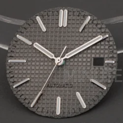 Green Luminous Watch Dial with Hands for Royal Oak Case - Black, Blue, Rose Gold Options (Gray)