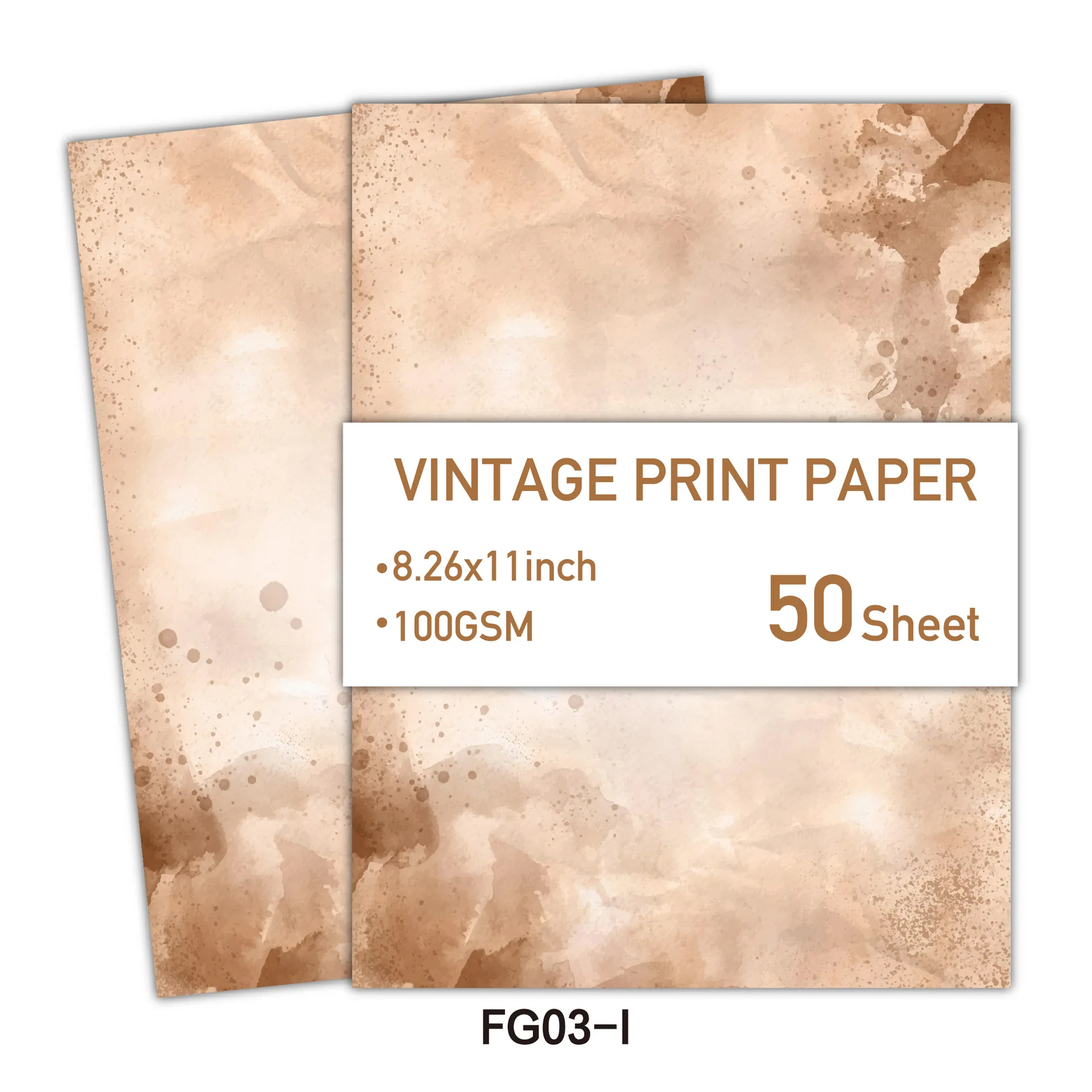 Vintage A4 Double-Sided Scrapbook Craft Paper for DIY Decor and Stationery Projects