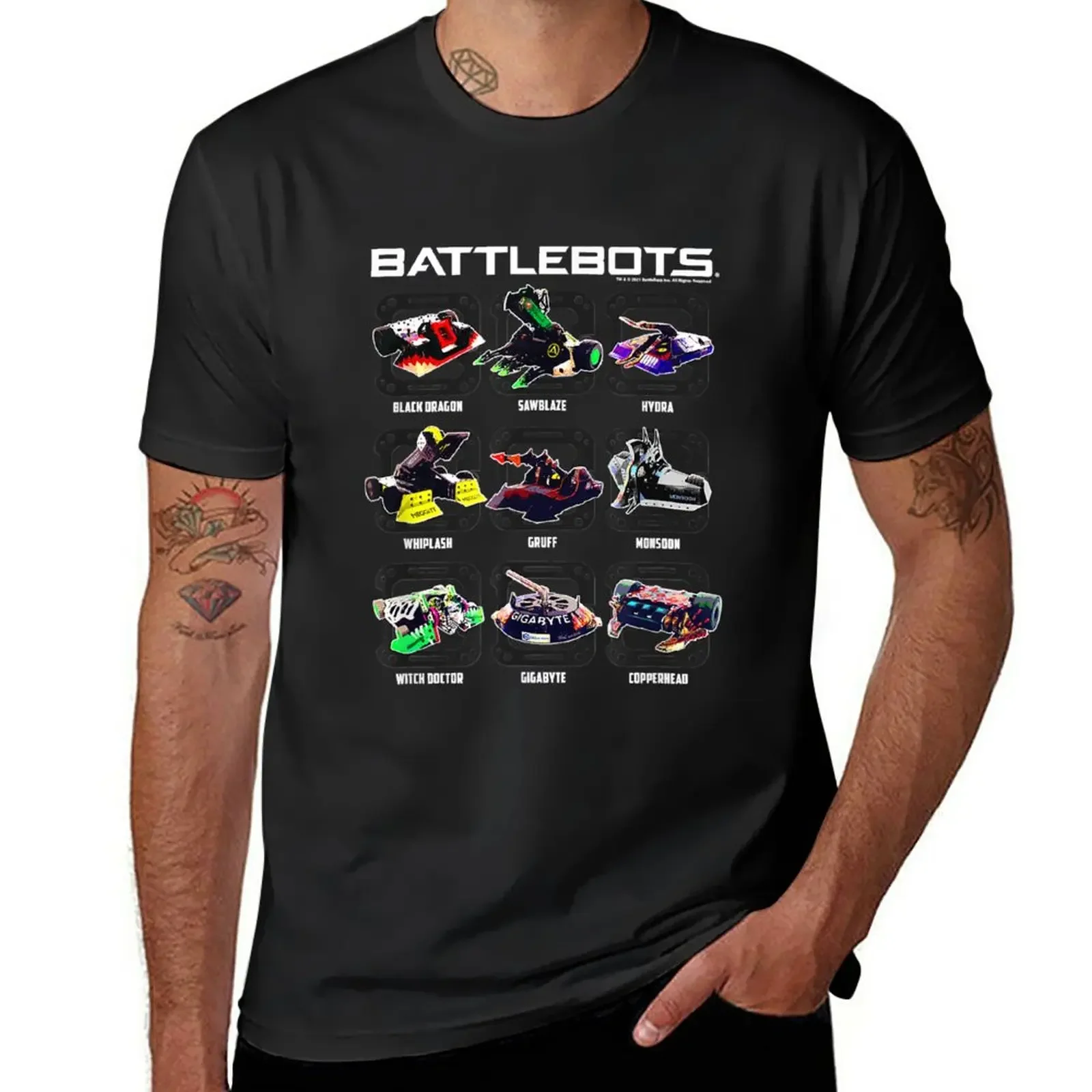 

Футболка battlebot Group с роботом, фотобоксом, винтажная одежда, принты животных для мальчиков, забавные мужские футболки, повседневная стильная