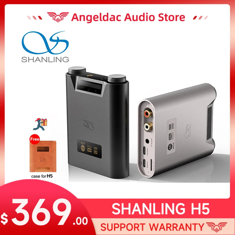 

SHANLING H5 MQA Portable DAC Headphone Amplifier AMP dual AK4493SEQ chip Hi-Res Audio Bluetooth LDAC RCA/3.5/4.4mm PCM768 DSD512