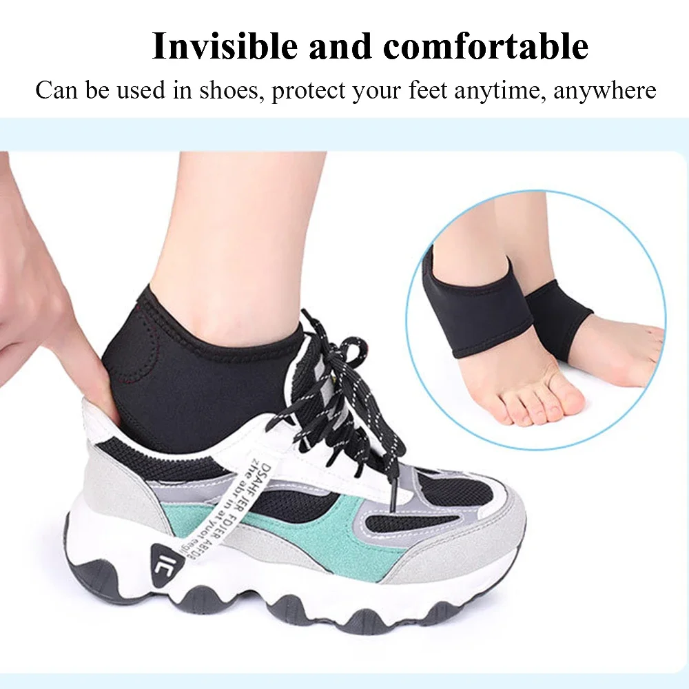1Pair Plantar Fasciitis Heel Protectors Heel Cushion Support for Pain Relief Achilles Tendinitis Foot Pain Dry Feet Heel Protectors