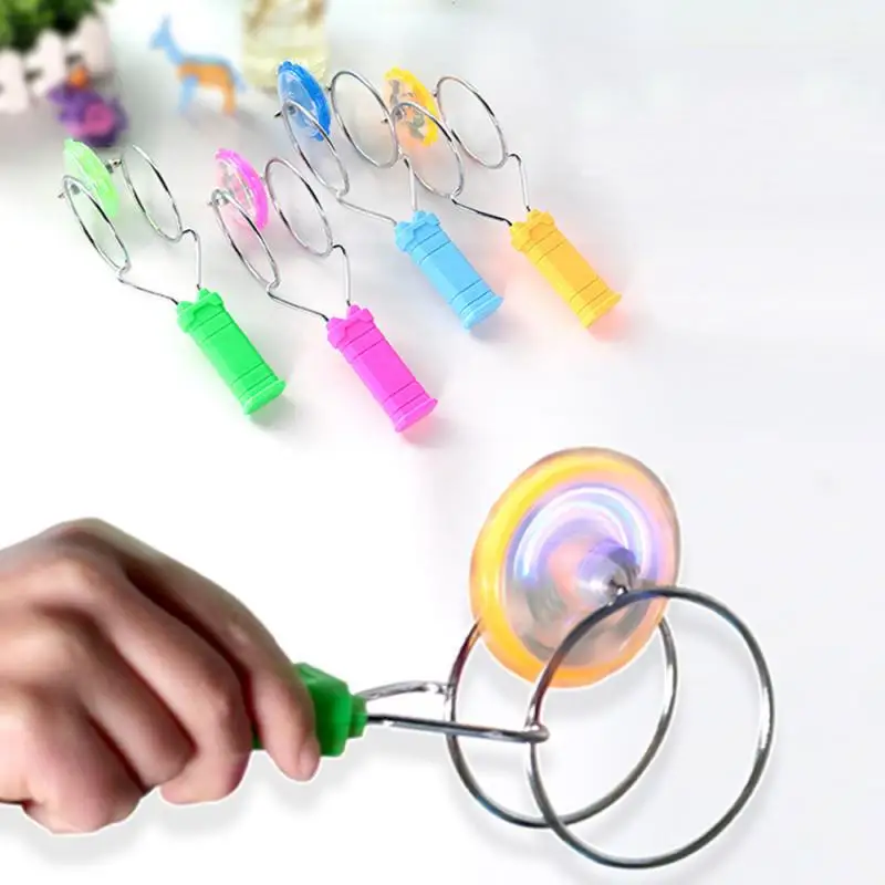 Magnetic Spinning Top Colorful Luminous Gyroscope LED Lights Show Fun Sports Toys Rotating Handle Children's Classic Toy Gifts