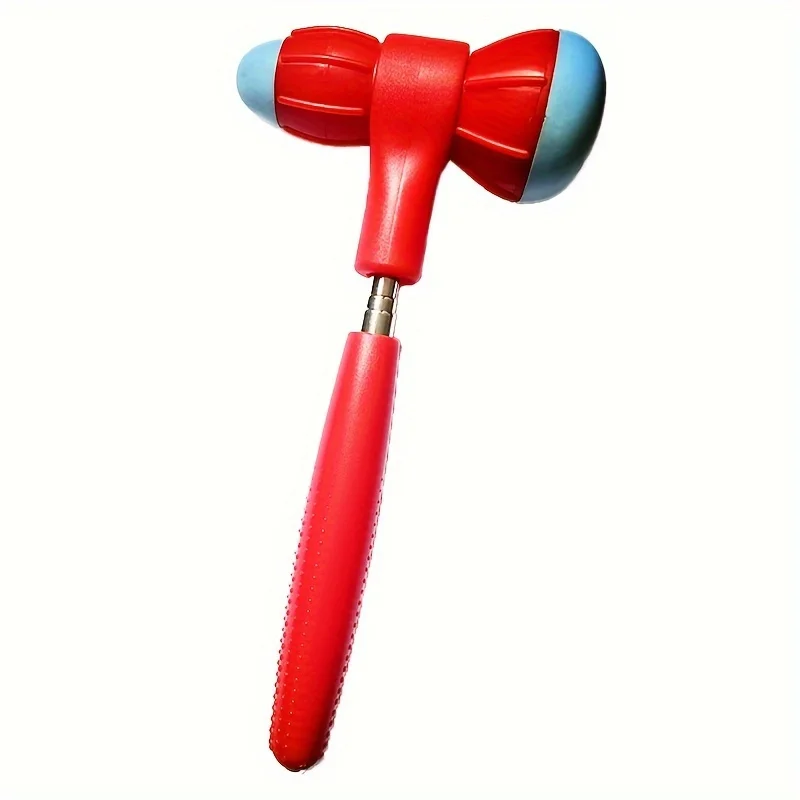 Ergonomic Red & Blue Dual-Head Massage Hammer - Multi-Function Wellness Tool with Textured Handle for Deep Tissue Massage