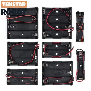 Пластиковый чехол стандартного размера AA/18650, держатель батареи, черный с проводом, зажим 3,7 в/1,5 в