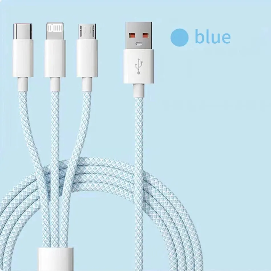 ตัวเลือกสินค้า สายชาร์จ USB-C 3 in 1 ชาร์จเร็ว 66W ใช้ได้กับทุกแบรนด์