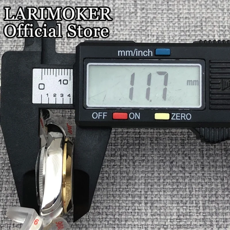 LARIMOKER 27 mm Edelstahlarmband, Saphir-Damenuhrengehäuse und Armband, geeignet für NH05 NH06, Automatikwerk-Zubehör – Detail 8