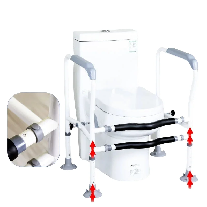 Adjustable Toilet Safety Rail For Elderly Pregnant Disabled Non-Slip Bathroom Handrail With Suction Cups Anti-Fall Assist Frame bathroom handrail