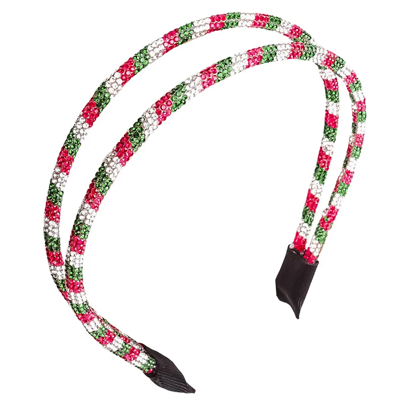 Christmas Hairband Women Hair Crystal Luxury Glitter Full Rhinestone Girls Headbands Xmas Party Hair Accessories Gifts