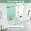 Double Sliding Shower Door 56-60 in.W x 76 in.H, 5/16" (8mm) Tempered Glass, Frameless Shower Door, Bathroom Glass Shower Door 2