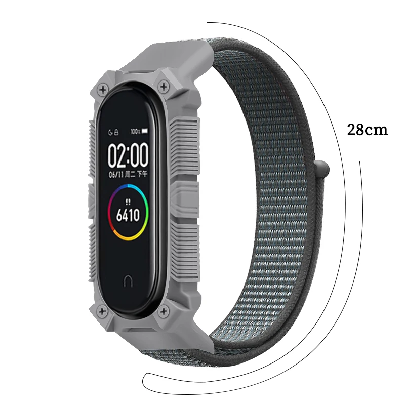 

Forwelleny For Xiaomi Amazfit Band 5 Mi Band 6 5 4 3 Strap Bracelet Nylon Armor Style Global Version