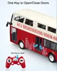 Double E E640 Travel Bus 1:18 Alloy Model High Speed Racing Car Double-decker Bus Model Sound Light RC sightseeing Bus Toys Boys 3