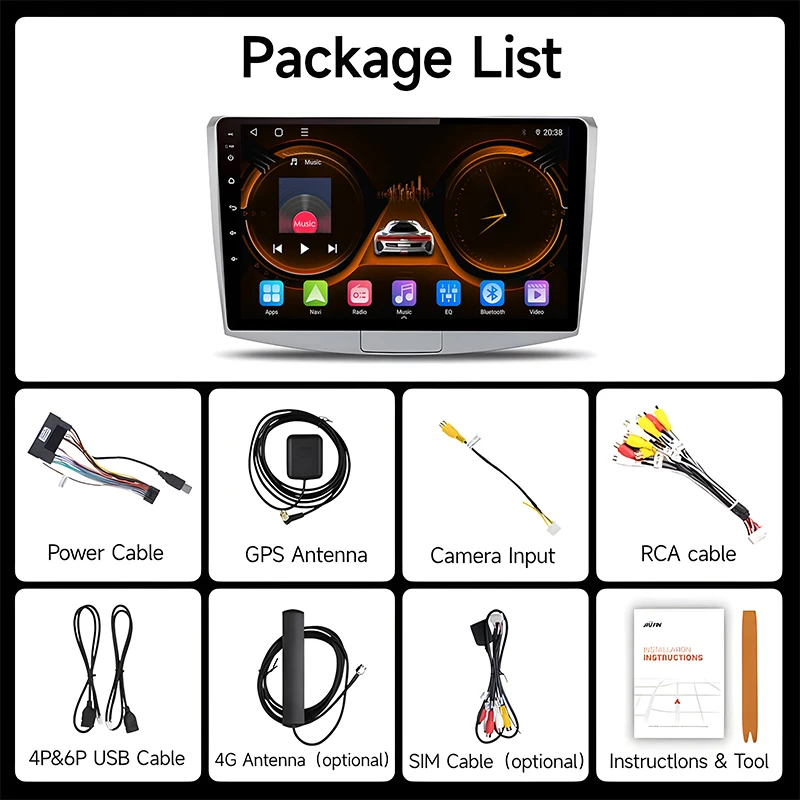 JIUYIN V1pro AI  2  ȵ̵ ڵ , VW ĻƮ B6 B7 CC 2010-2015 ī÷, ڵ Ƽ̵ GPS, 2  