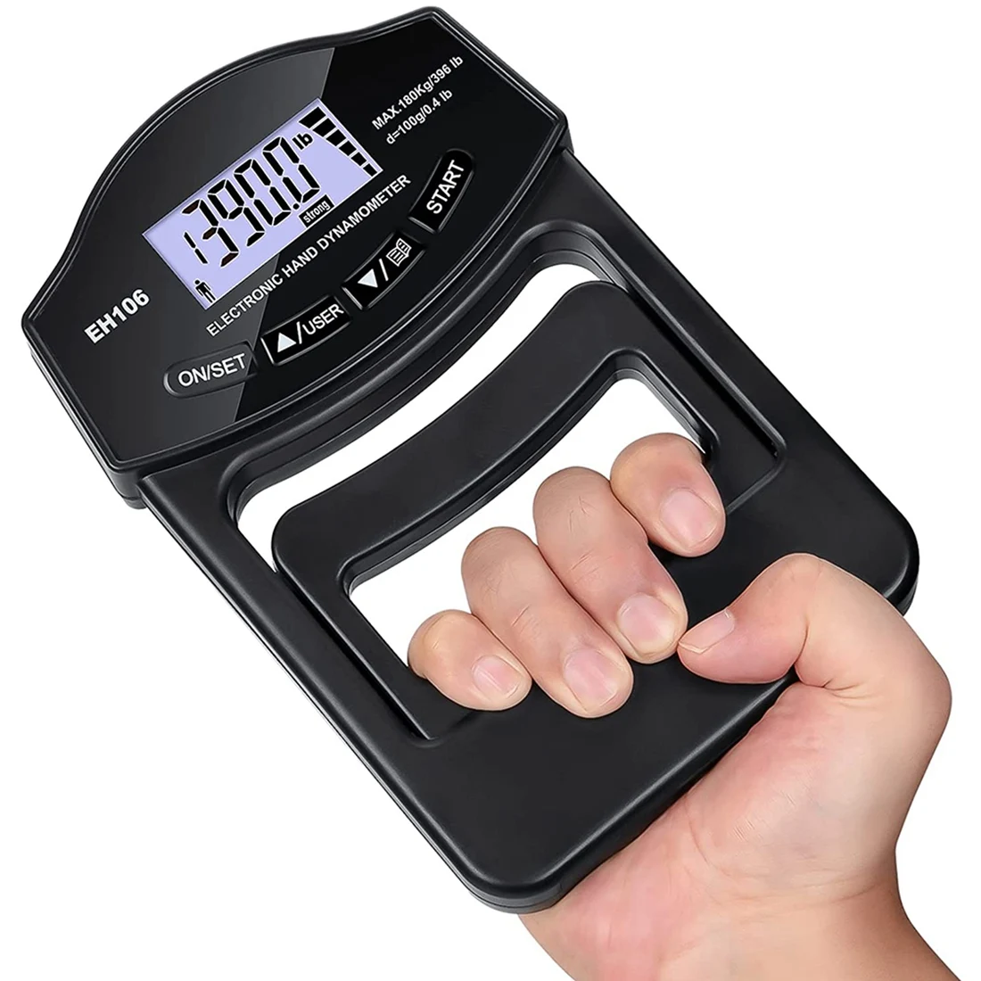 Grip Strength Tester 396Lbs/180Kg Digital Hand Dynamometer Grip Strength Meter USB LCD Screen Hand Dynamometer