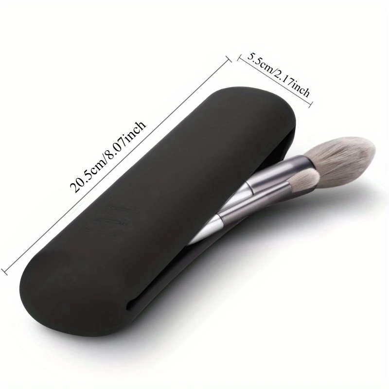 Travel Makeup Brush Holder,Silicon Trendy And Portable Cosmetic Face Brushes thumbnail 6