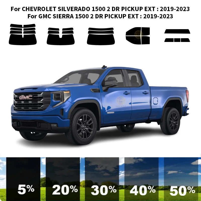 

Precut nanoceramics car UV Window Tint Kit Automotive Window Film For GMC SIERRA 1500 2 DR PICKUP EXT 2019-2023