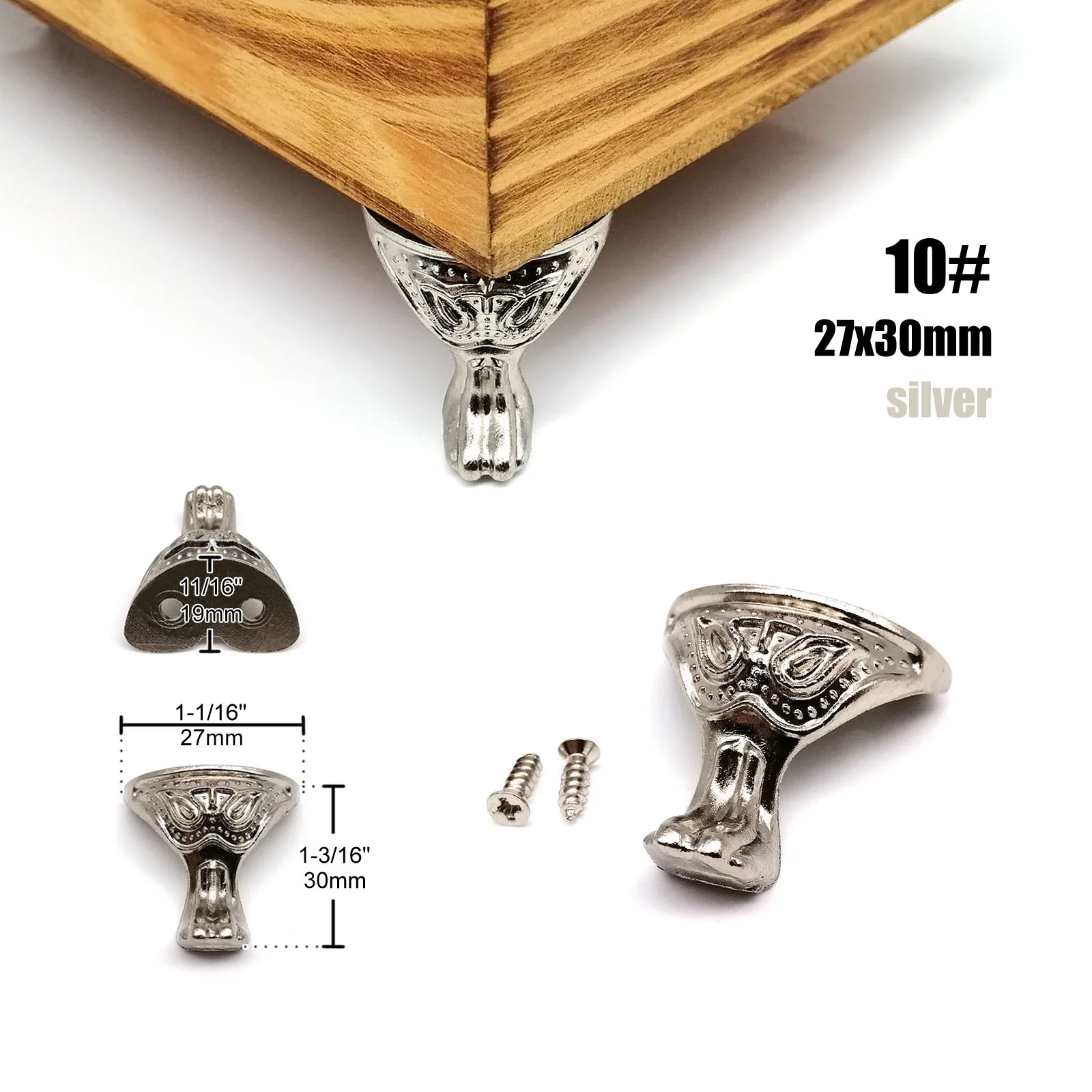 4 Pcs Angolo Di Metallo Staffa D'angolo Protezione Angolare Per Piedini