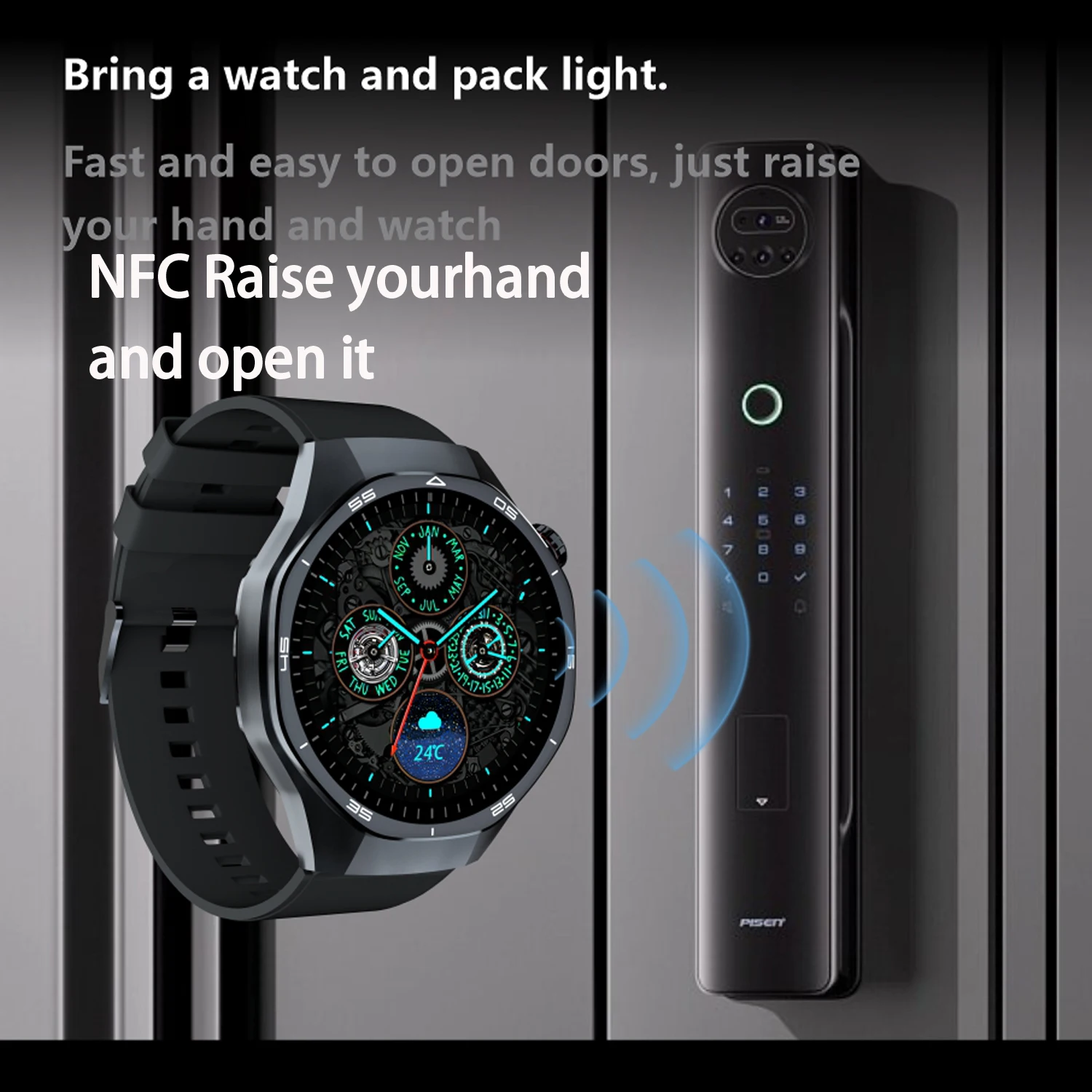 For Androi WATCH GT 5 Pro Smartwatch 2024 Hello HT32 46mm HD AMOLED 4GB ROM NFC GPS Compass Bluetooth Call Clock Smart Watch Men