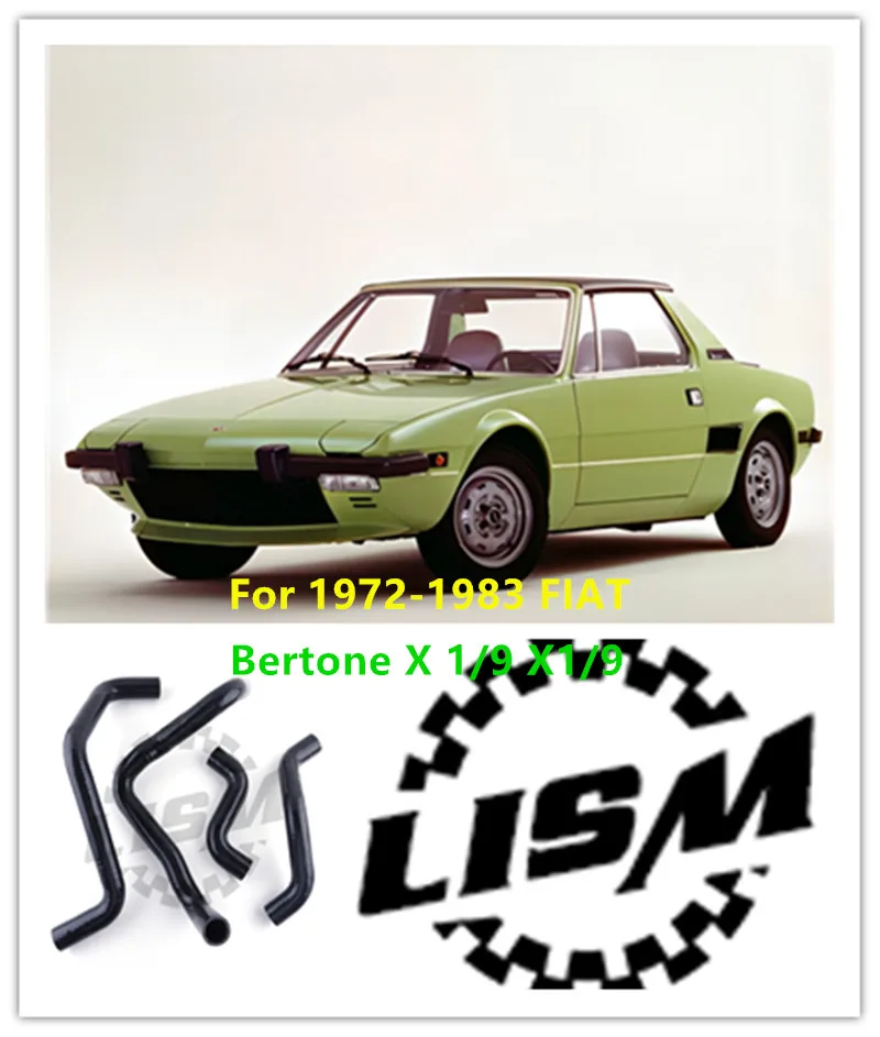 

4PCS Silicone Turbo Boost Radiator Coolant Hose For 1972-1983 FIAT Bertone X 1/9 X1/9 Replacement Part 1973 1974 1975 1976 77