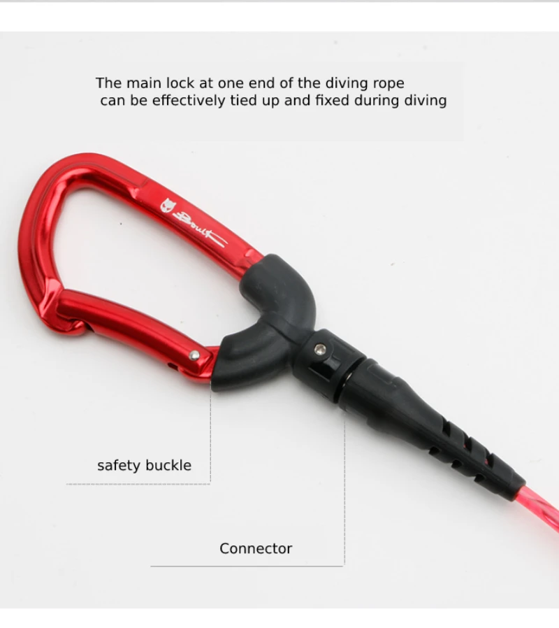 Freediving Lanyard 24kN Bruchkraft - Professionelles Tauch-Sicherheitsseil Mit Armband