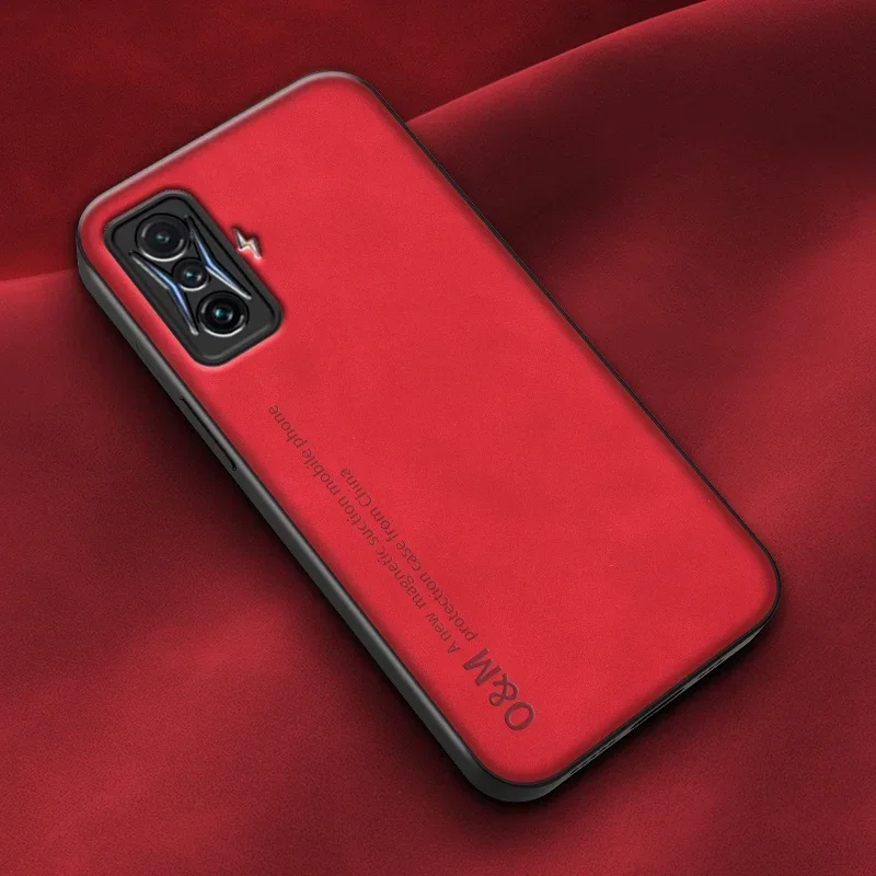 Luxury Magnetic Leather Phone Case with Silicone Back Cover