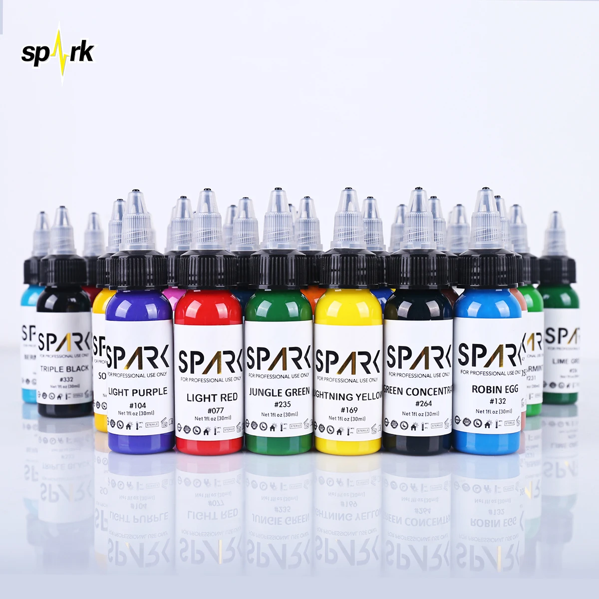 Newest Spark Tattoo Inks 30ml 50 Colors Professional Tattoo Ink Bottle Natural Plant Micropigmentation Ink Permanent Body Art