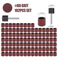102pcs 80 Grit 1l2