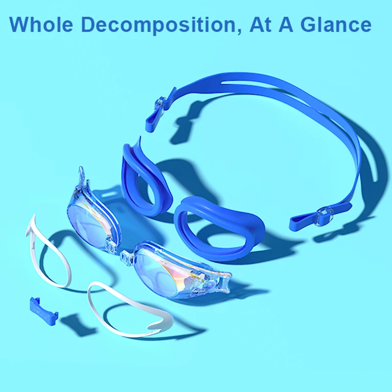 JSJM Children Swimming Goggles Anti-Fog Anti-UV Silicone Adjustable Professional Unisex swimming goggles