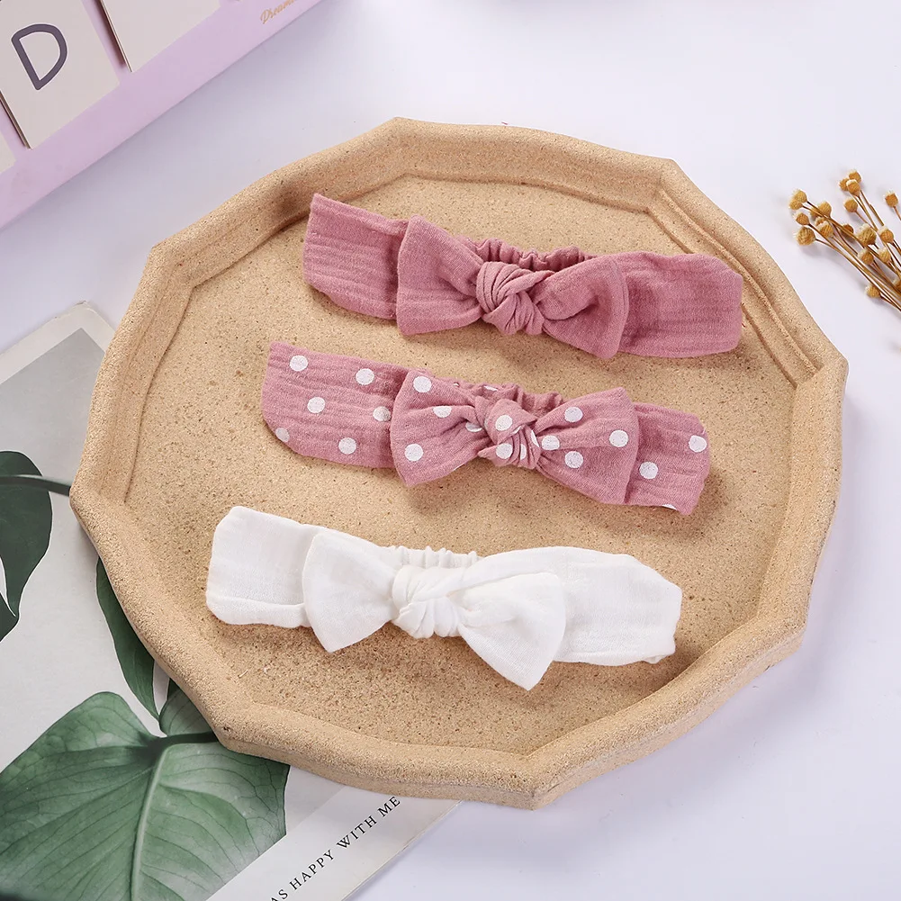 best Baby Accessories 3pcs Baby Girls Headband Set Bow Knot Head Wrap Bandage Kids Toddlers Headwear Hair Band Infant Baby Newborn Hair Accessories custom baby accessories