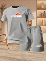 Nouvel ensemble sportif d'été 2026 pour homme : T-shirt imprimé à manches courtes et short décontracté pour la maison et les loisirs (lot de deux pièces) 6