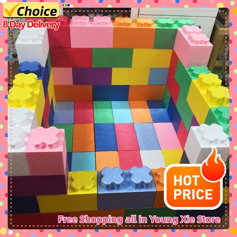 Large Early Education Training EPP Building Block Park Foam Large Children's Castle Indoor Partition Wall Children's Playground for building block toys