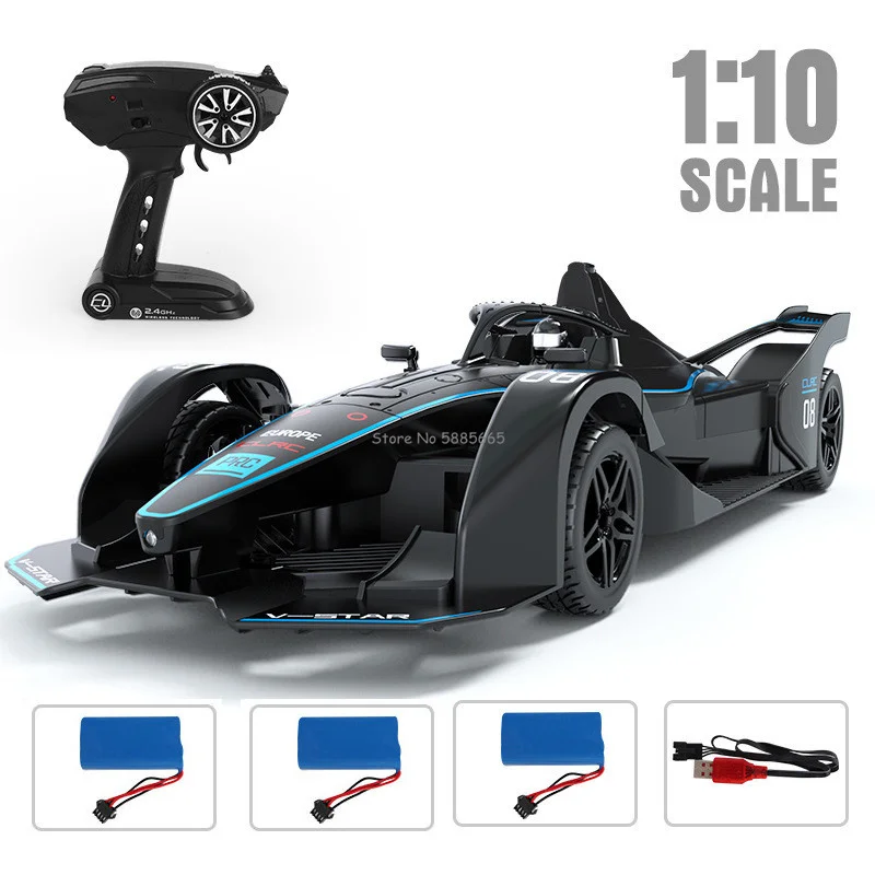 F113 高性能RCレーシングカー F1レーシングカー,リモコン付き,1:10スケール,大型,4輪幅51cm