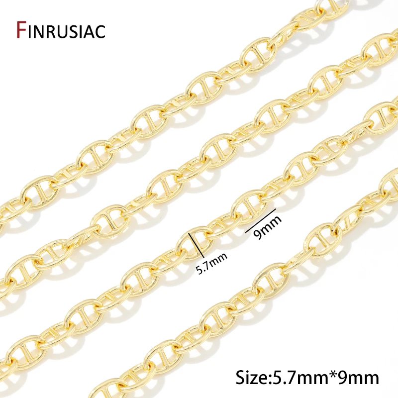 33 Foot Roll Of Handmade Brass Round Link Chain - 8-10x1mm Craft String For Jewelry Making