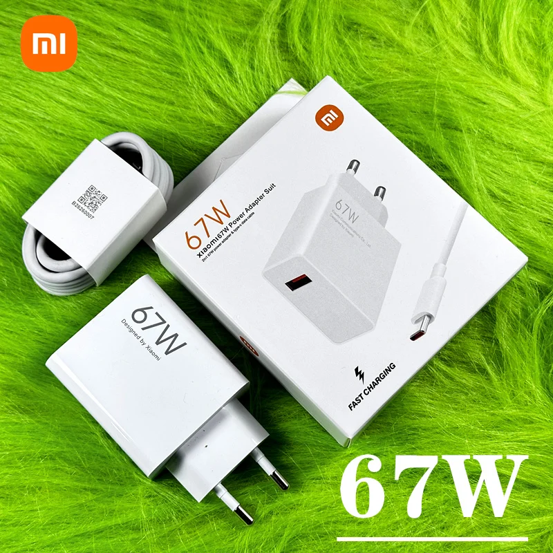 Originale Xiaomi 67W Turbo Fast Charger Eu Plug 6A Tipo C Cavo Per Mi 11 Pro Mix Fold Poco X3 Gt X4 Pro 5G Redmi Note 11 Pro