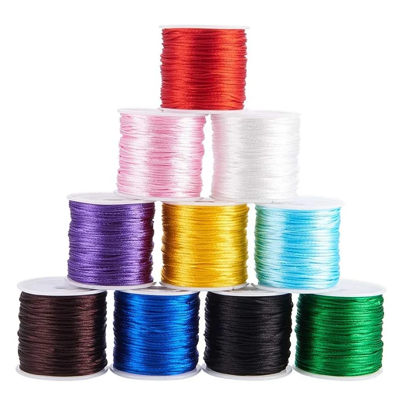 Nylon String for Bracelets, 1 Roll Chinese Knotting Cord Nylon