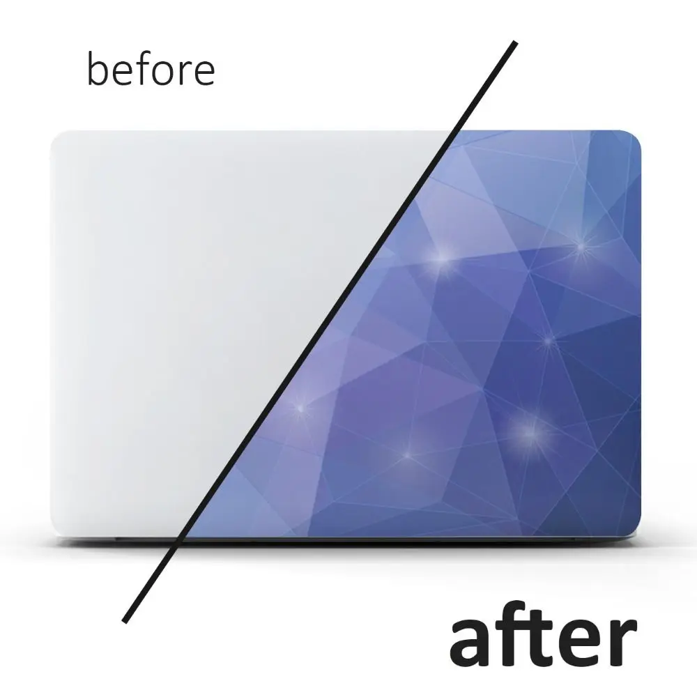 DIY 15인치 노트북 스티커 스킨 방수 A+C 사이드 노트북 컴퓨터 커버 스킨 PVC (맥북/HP/델/레노버/에이서 호환)