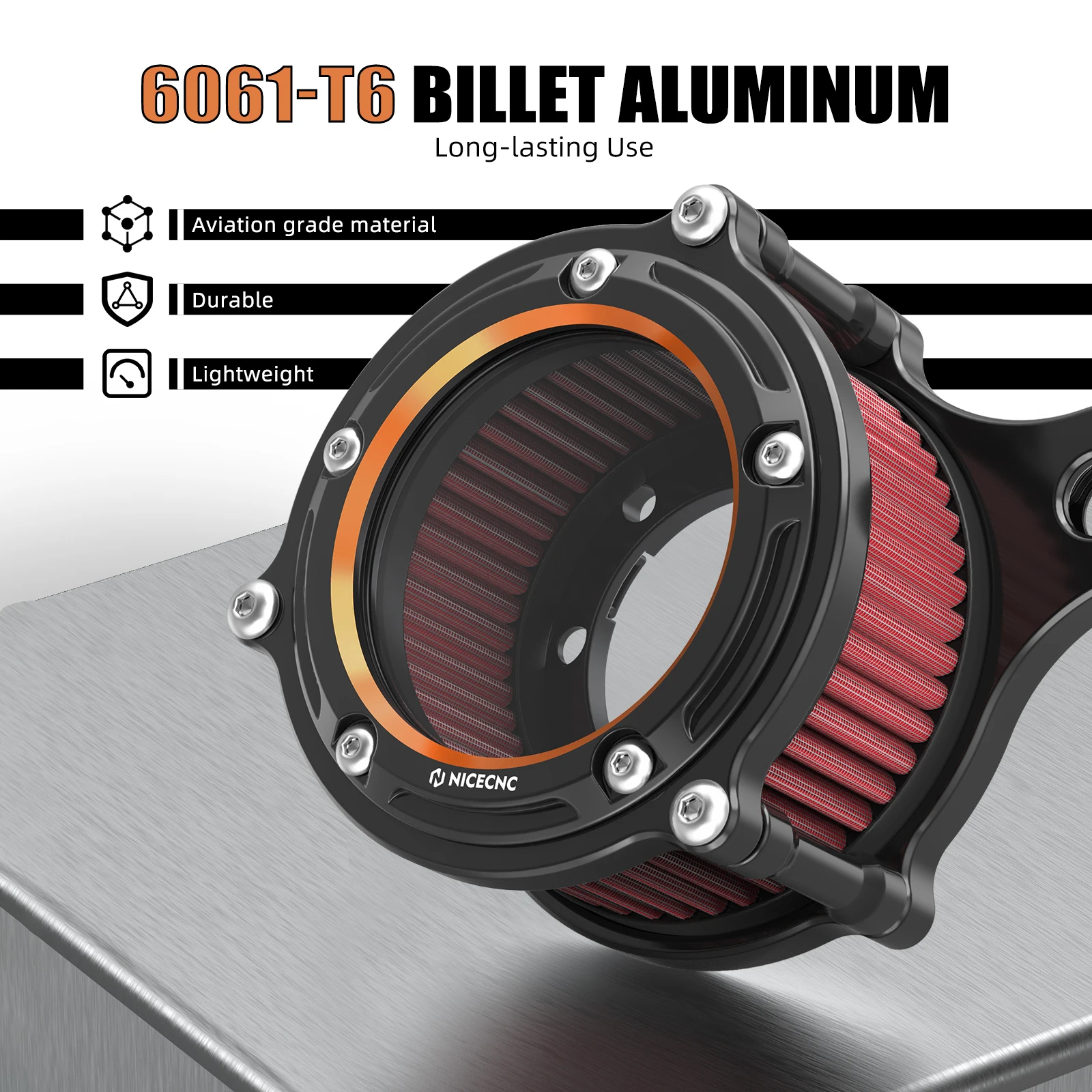 Für Harley Iron 1200 2018–2021, Luftfilter-Reiniger-Set für Harley Forty Eight XL1200X 2010–2015, Iron 883 Sportster 883 1200 – Detail 6