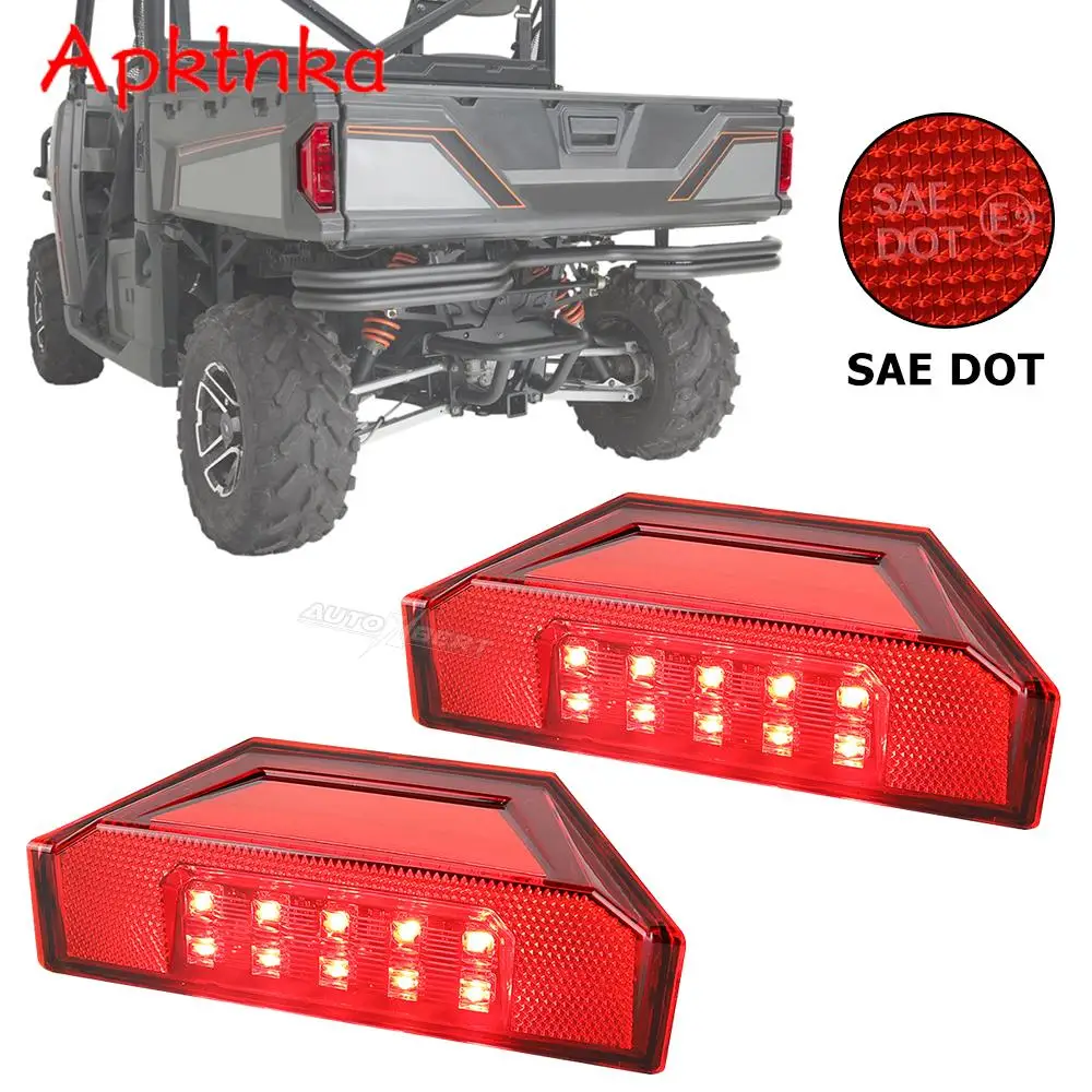 

Pair Red LED Rear Tail Light Running Brake Stop Lamp Left Right UTV For Polaris Ranger 570 900 XP 1000 2013-2020 2412774 2411866