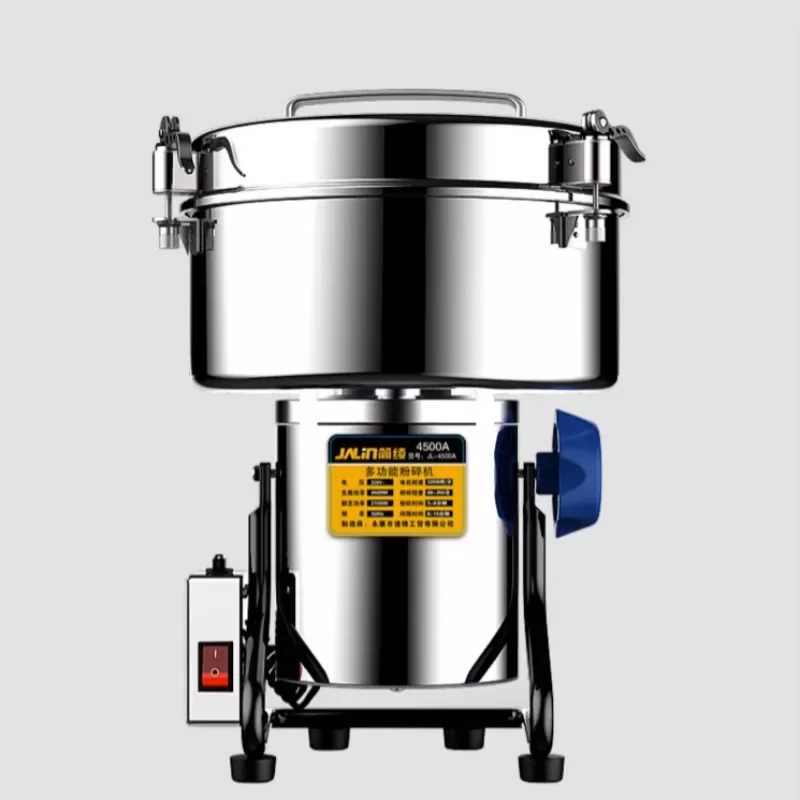 

4500 г Коммерческая травяная медицина, шлифовальная машина для сверхтонких хлопьев с функцией дробления 220 В