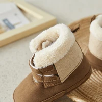Suefunskry Toddler Baby Girls Boys Snow Boots Winter Warm Soft Sole Plush High Top Boots Non Slip Shoes 4