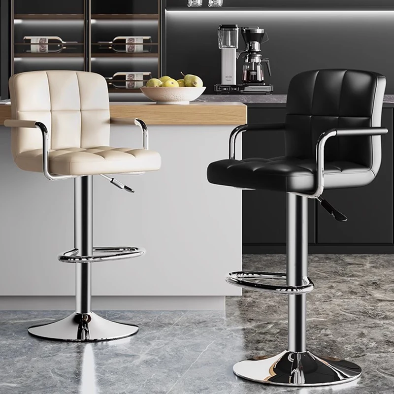 Adjustable Swivel Bar Chair Barstool Square Makeup Artist Mainstays Bar Stool High Table Salon Cadeira Ergonomica Home Furniture