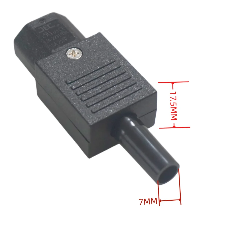 Connettore-IEC C14 Maschio Di Alimentazione Del Pannello Presa Di Corrente Fuso