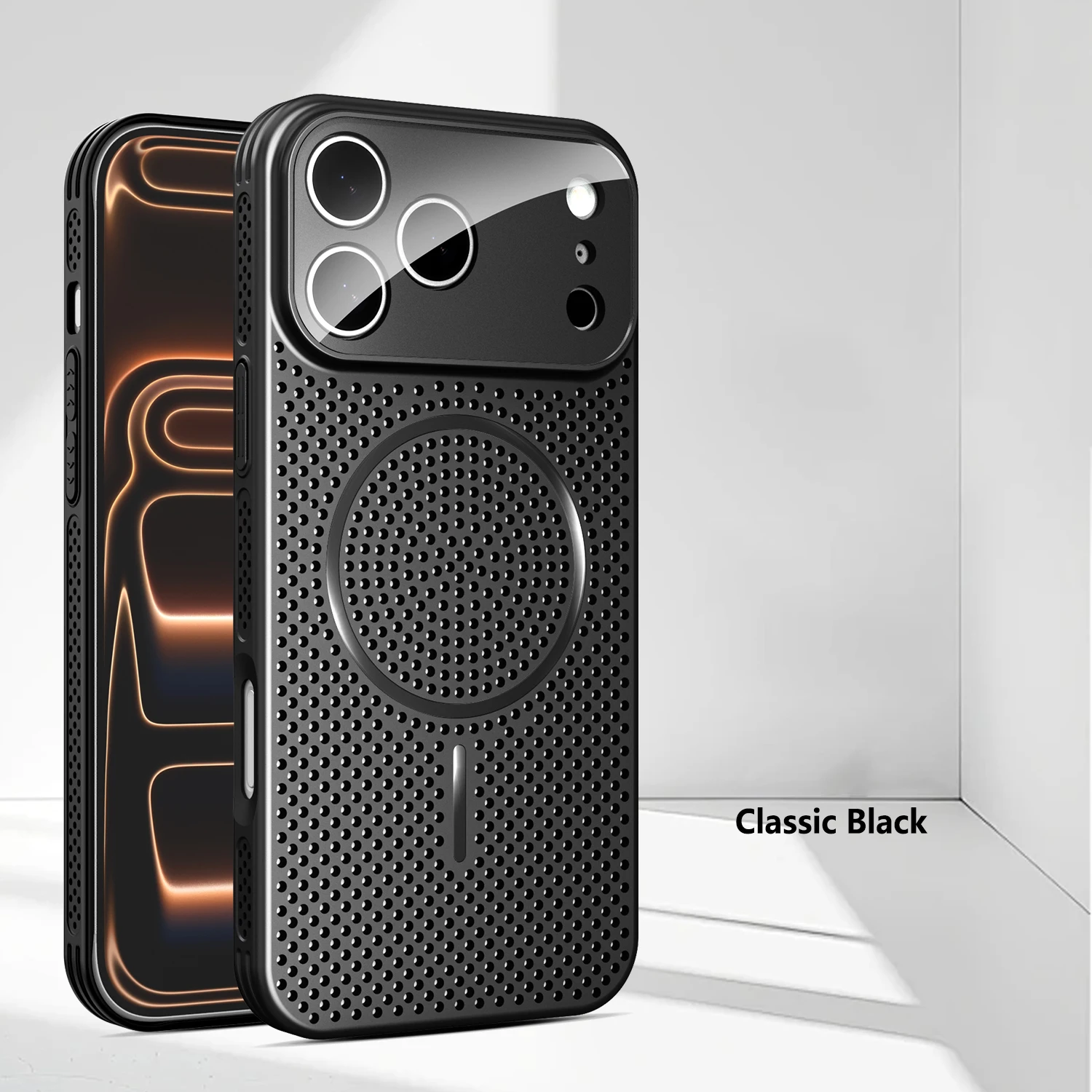 Aluminum Alloy Mesh Magnetic Case with Heat Dissipation and Full Lens Protection