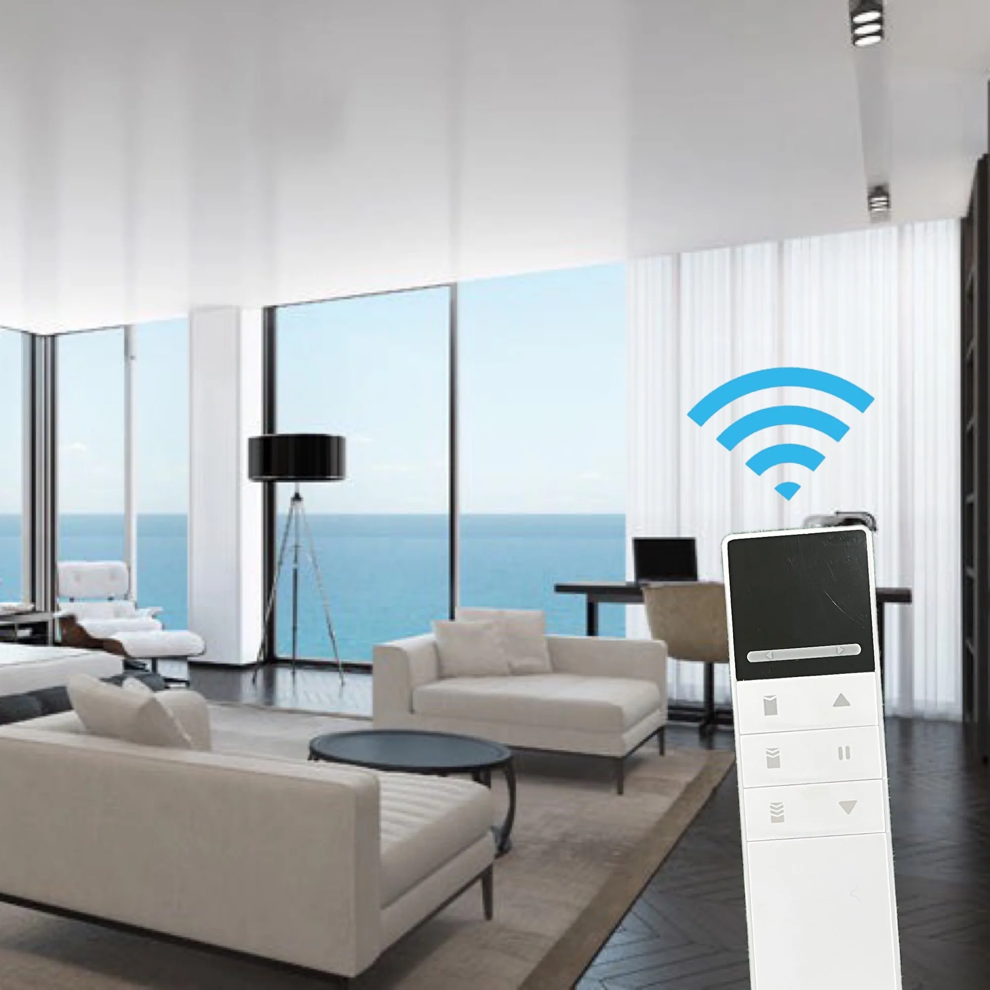 

WiFi Smart motorized curtain track rail Remote Control Works with Alexa Google Home