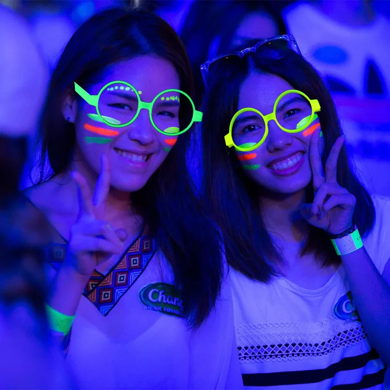 Glow in The Dark Glasses 5pcs Kids Birthday Party Favors Neon Party Decoration Supplies Christmas Wedding Luminous Props Gifts glow sunglasses glow glasses birthday party decorations