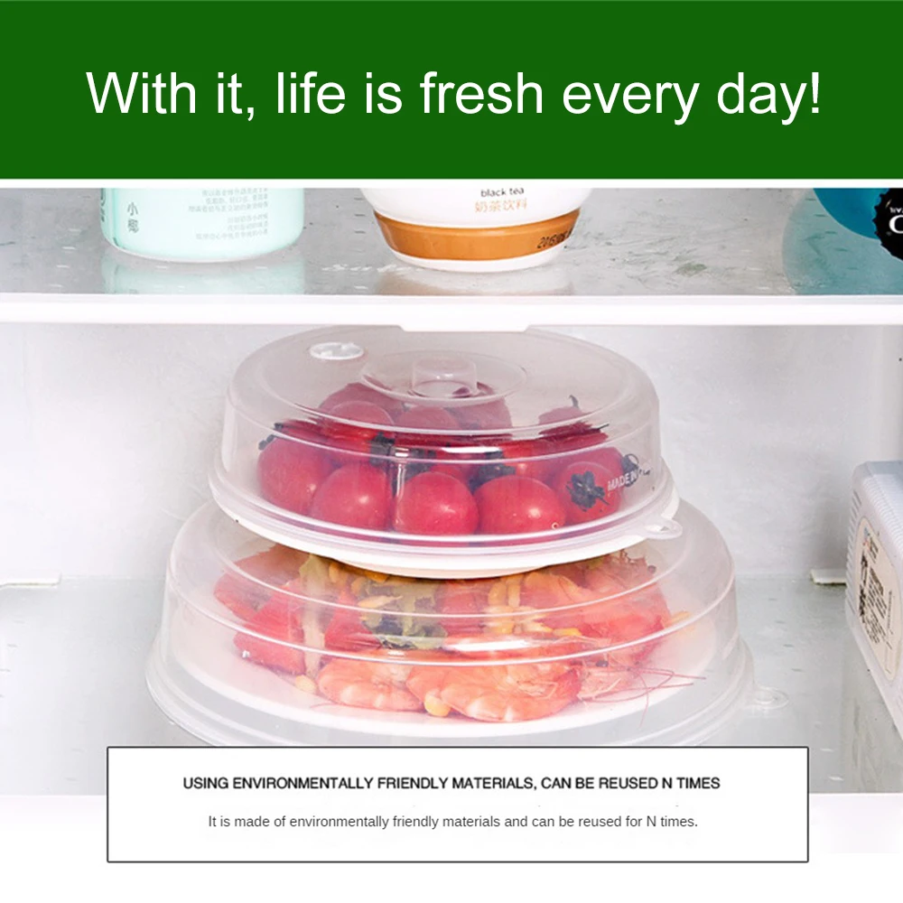 Microwave Splatter Cover Microwave Food Cover Heat-resistant Anti-Sputtering Fresh-keeping Lid