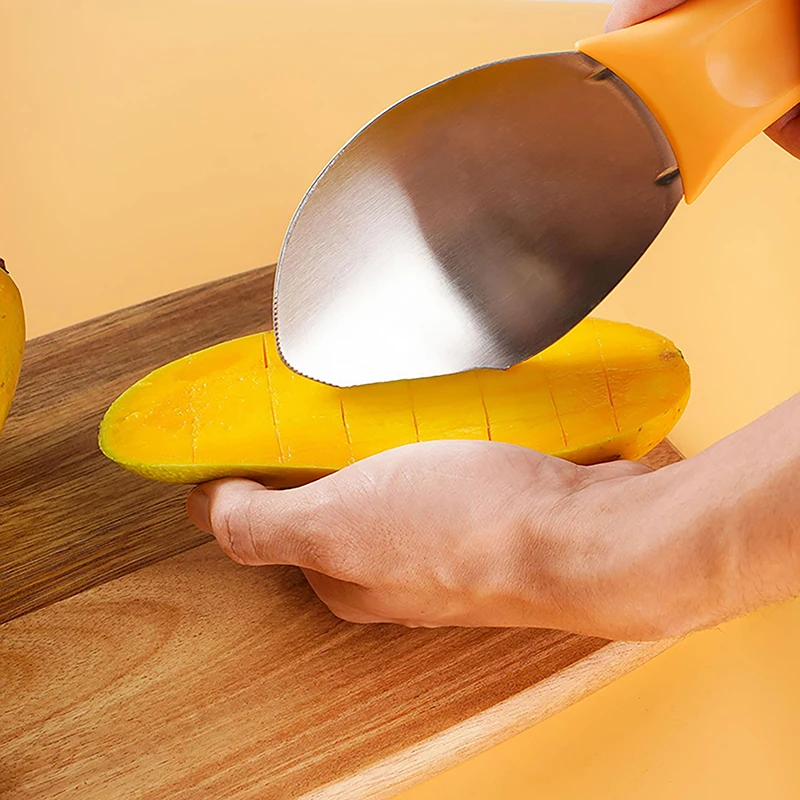 Multifunctional Fruit Spoon Mango Slicer Cutter Watermelon Cutting Knife Mango Dicing Tools Diced Scoop Kitchen Gadgets