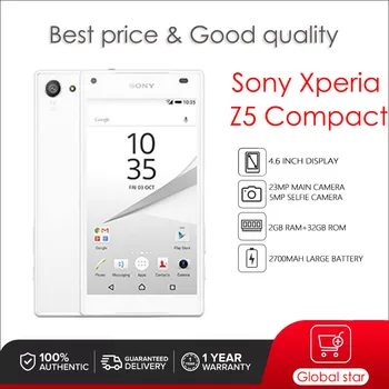 Sony Xperia Z5 Compact Z5 Mini E5823/ SO-02H Refurbished Original Unlocked Cellphone 4.6" 2GB+32GB Cheap Cellphone free shipping 1