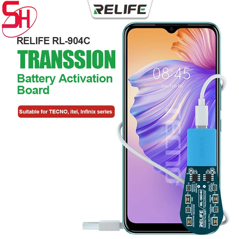 

RELIFE RL-904C Transsion Type-C Power Supply Audio Series Battery Charging Easy Activation Board For TECNO Itel Infinix Series