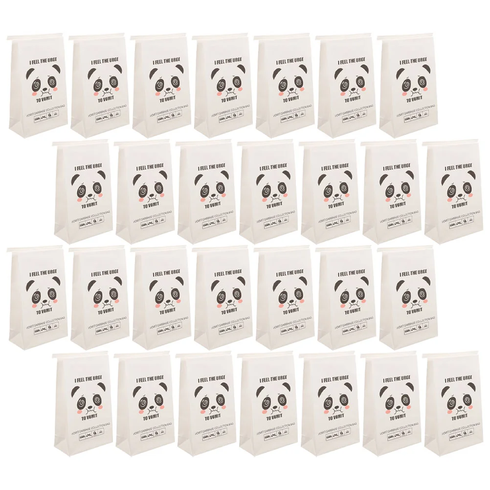 

50 Pcs Vomit Bag Vomiting Bags Cleaning Motion Sickness Outdoor Watertight Carryon Travel Trash Coated Paper for Throwup