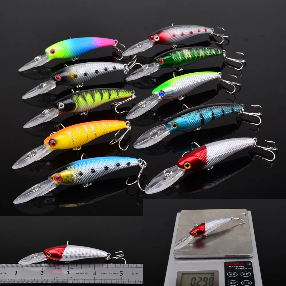 Bass Fishing Lures Kit Set Topwater Hard Baits Minnow Crankbait